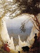 Caspar David Friedrich Chalk Cliffs on Rugen oil on canvas